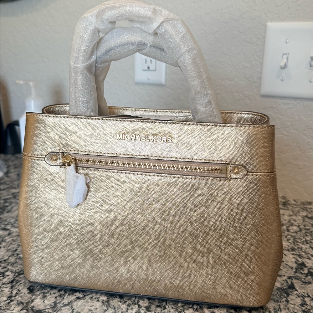 Michael Kors Gold Hailee Sm Satchel